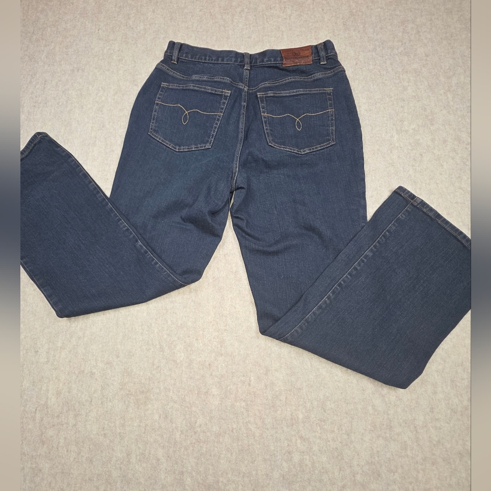 Ralph Lauren Lauren Jean Co Straight Leg Jeans Size 12 Vintage‎ Dark Wash - Picture 3 of 6